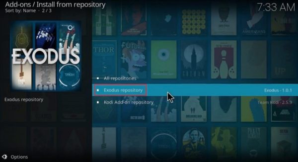 install exodus on kodi