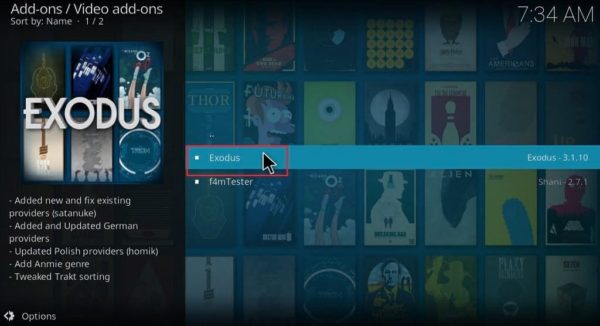 install exodus on kodi