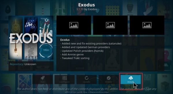 install exodus on kodi