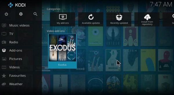 install exodus on kodi