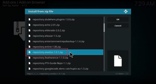 install exodus on kodi