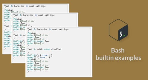 Bash builtin examples