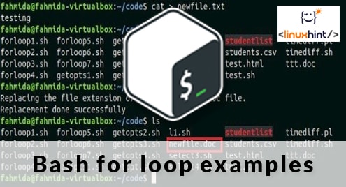 Bash for loop examples