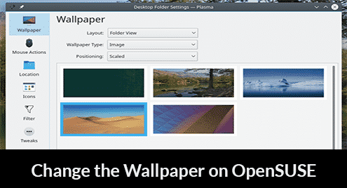 Change the Wallpaper on OpenSUSE