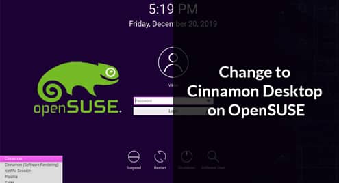 Change to Cinnamon Desktop on OpenSUSE