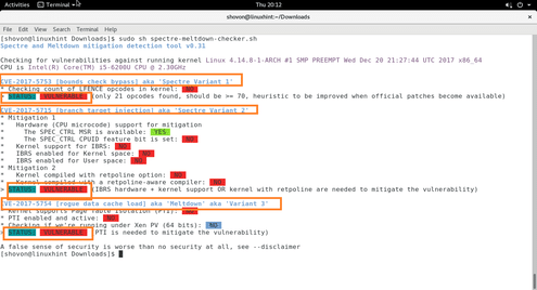 Check for and Patch Spectre and Meltdown on Arch Linux