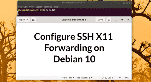 Configure SSH X11 Forwarding on Debian 10