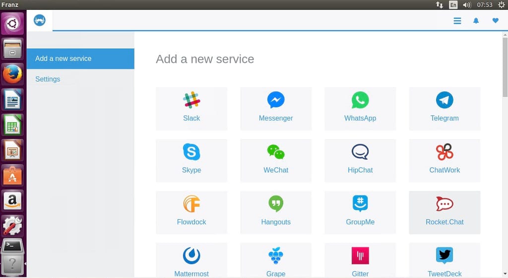 Franz Messaging App for WhatsApp, Slack, WeChat, Telegram and more