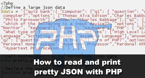 How to read and print pretty JSON with PHP