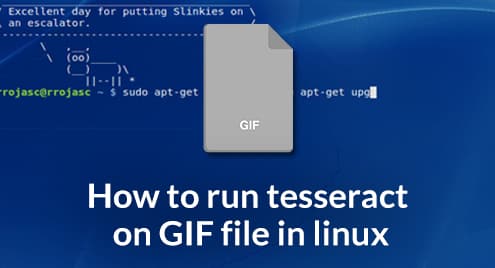 How to run tesseract on GIF file in linux