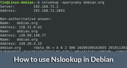 How to use Nslookup in Debian