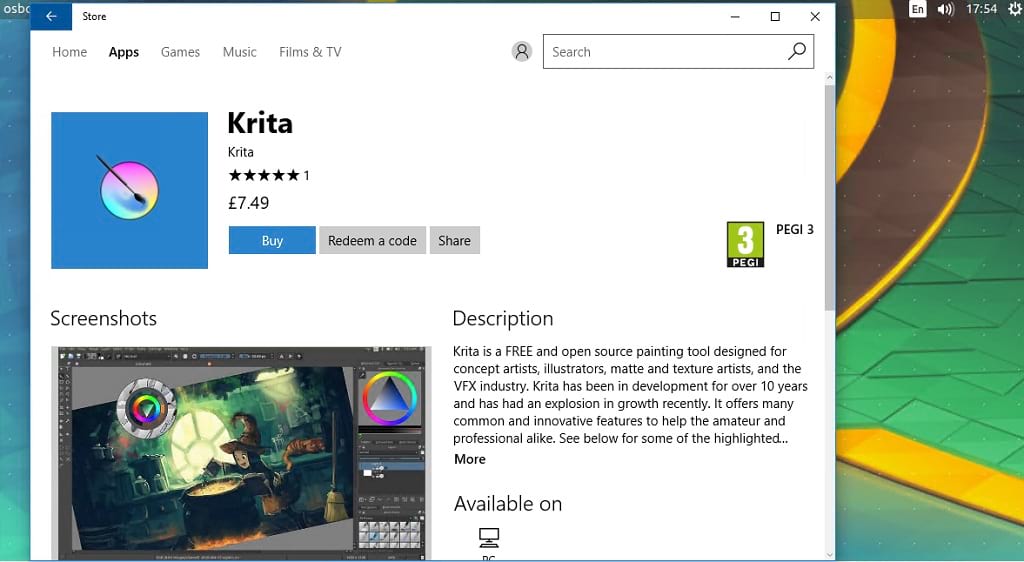 Inkscape, Krita Graphics Editors now available on Windows Store