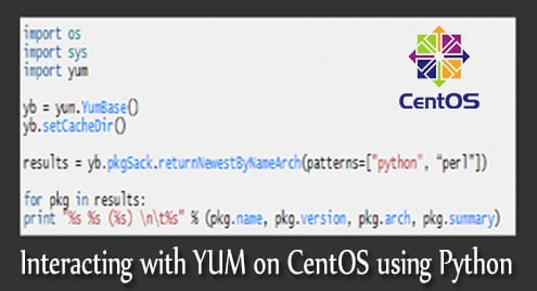 Interacting with YUM on CentOS using Python