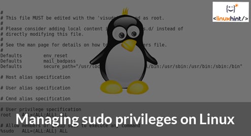 Managing sudo privileges on Linux