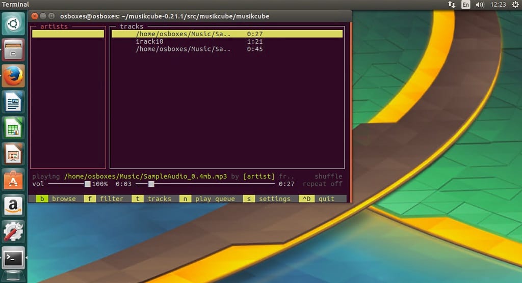 Musikcube Terminal Based Music Player