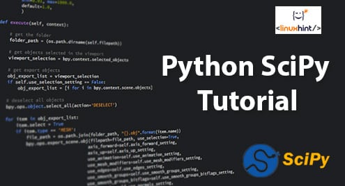 Python SciPy Tutorial