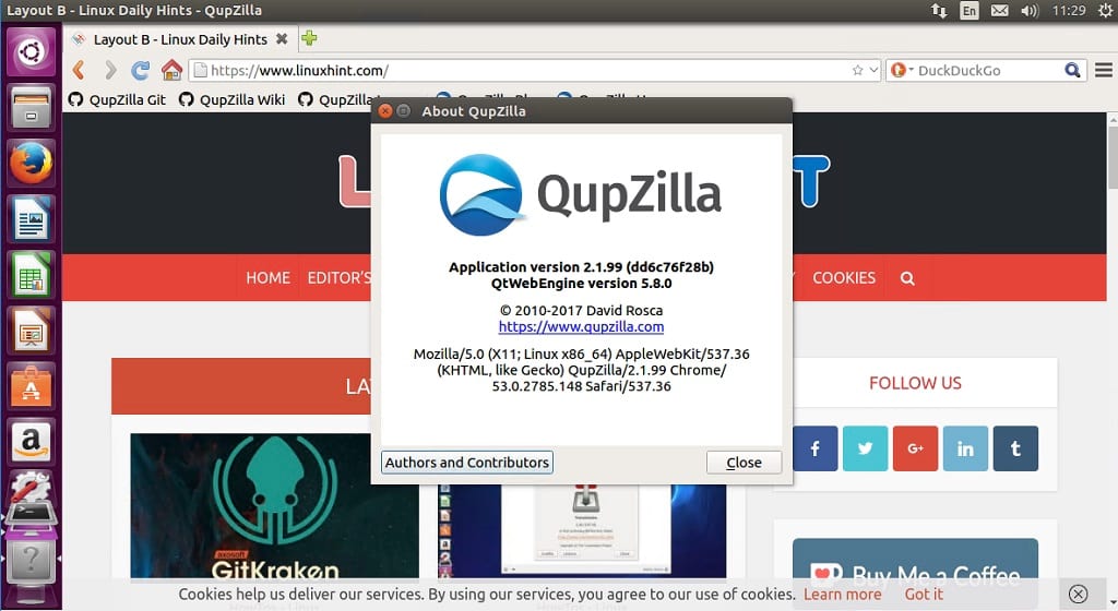 How to install QupZilla 2.1.2 Lightweight Browser on Linux