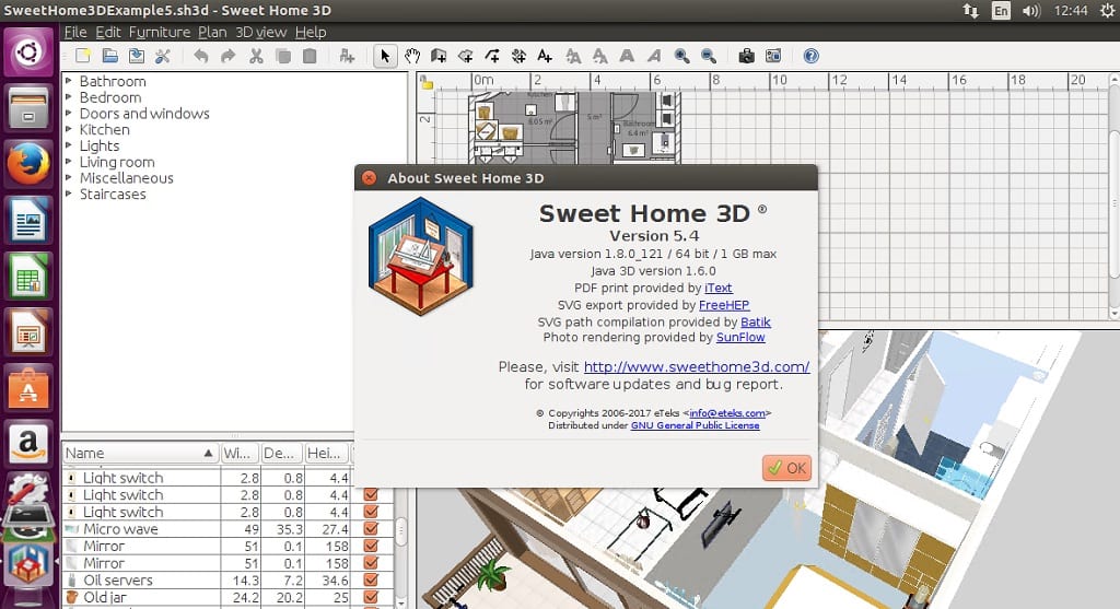 How to install Sweet Home 3D 5.4 on Linux