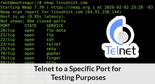 Telnet to a Specific Port for Testing Purposes