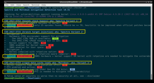 Check for and Patch Spectre and Meltdown on Debian