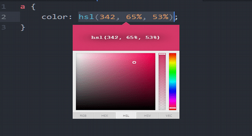 Color Picker in Atom Editor