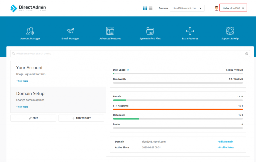 [DirectAdmin] Hướng dẫn backup website lên Direct Admin (phần 4)