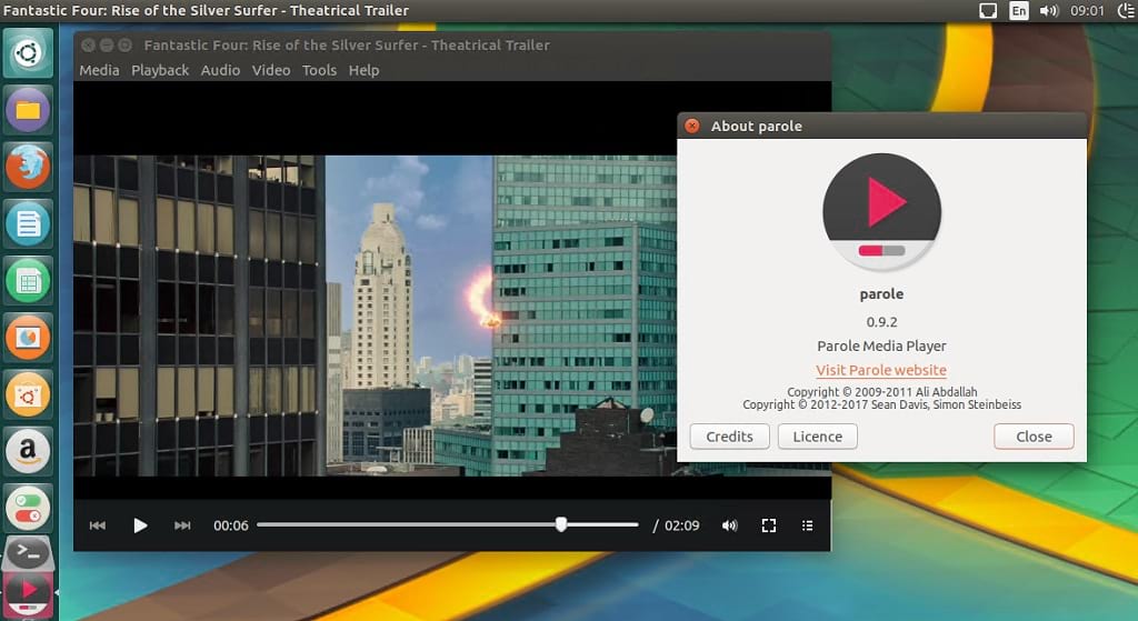 How to install Parole Media Player 0.9.2 released on Ubuntu 17.04 and below