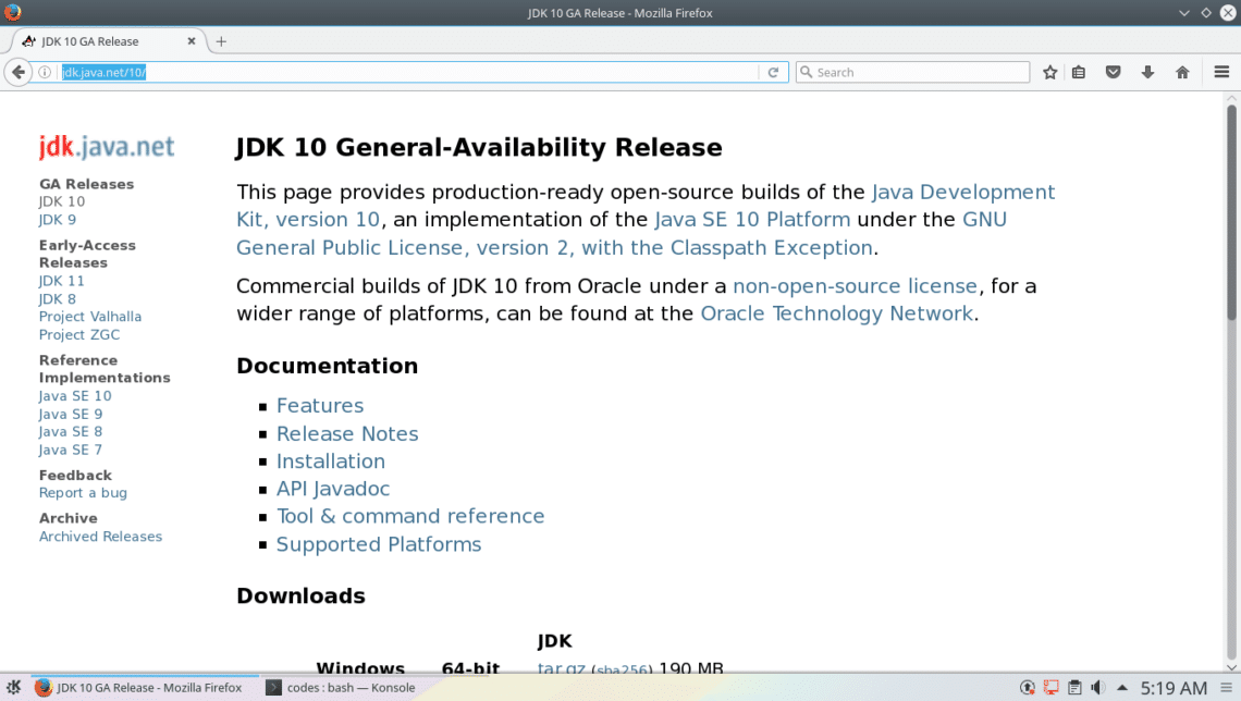 Install OpenJDK 10 on Debian 9 Stretch